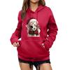Women's Winter Christmas Printed Pullover Hooded Sweatshirt Fleece Long Sleeve Sweatshirt