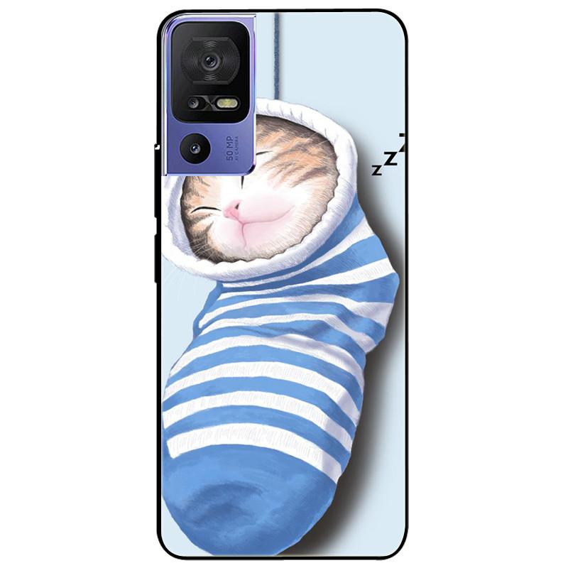 For TCL 40 SE Case 2023 Soft Silicone Protective Black Tiger Lion Funda Coque for TCL 40SE Covers TPU Bumper for TCL40se Paras