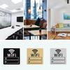 3D Public Shope Signage Self Adhesive Handwriting Account and Password WIFI Sign