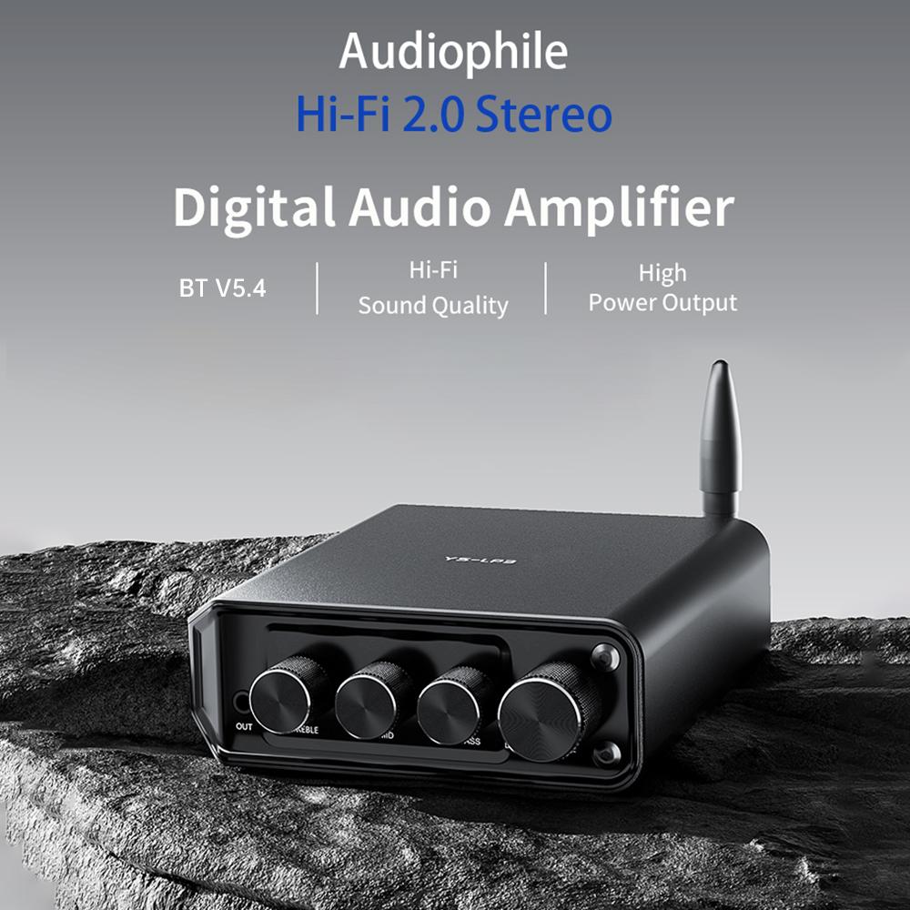 YS-LP3 2.0 Dual Channel BT V5.4 Digital Amplifier Board 50W*2 Hi-Fi Stereo Digital Amplifier TPA3116 Hi-Low Adjustable DC 12-24V