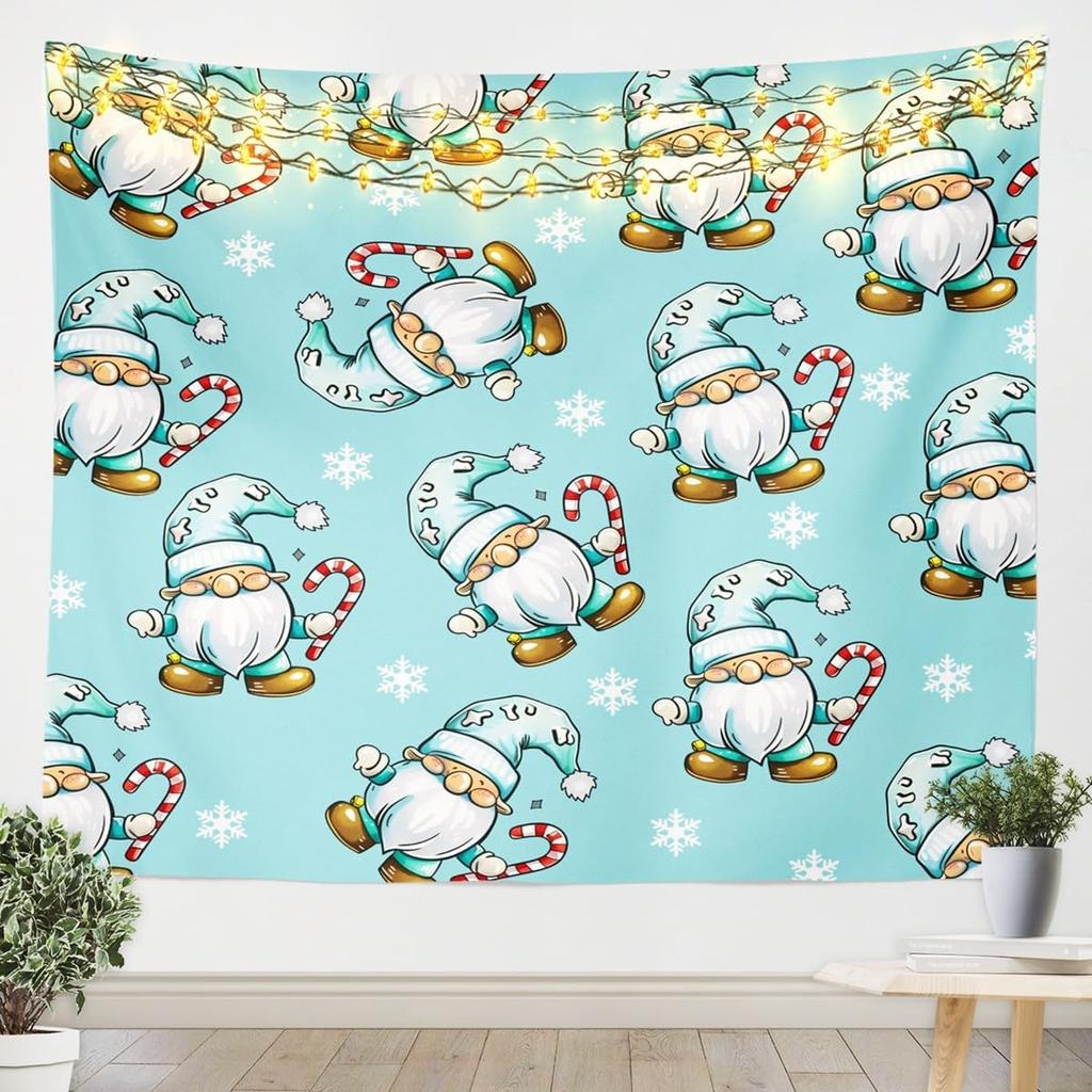 Vintage Merry Christmas Tapestry Santa Claus Tapestry Wall Hanging for Kids Boys Girls Christmas Deer Elk Wall Tapestry Xmas