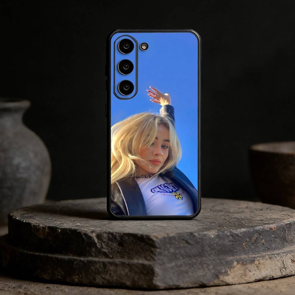 Singer S-Sabrina C- Carpenter Handyhülle Für Samsung Galaxy A13,21s,22,31,32,52,53,71,72,73,Weiche Schwarze Hülle