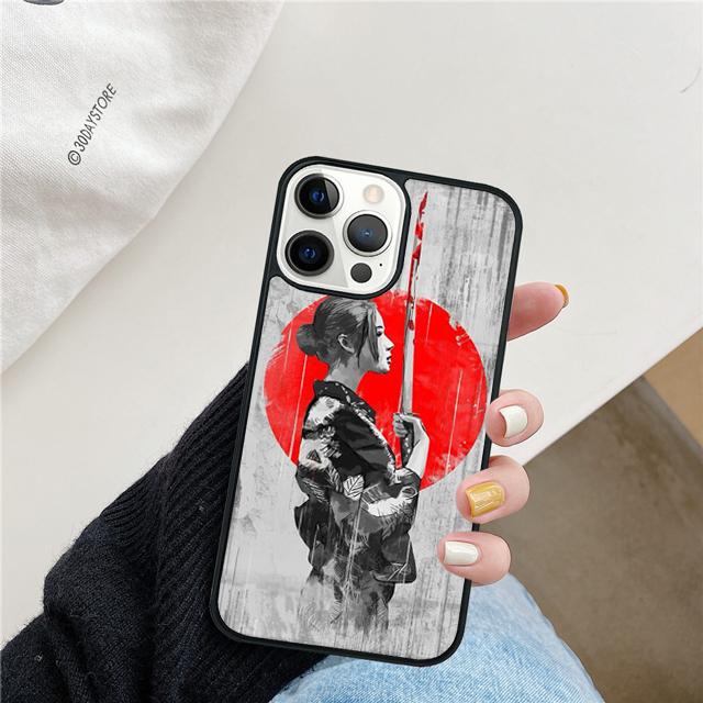 Japan Samurai Helmet Phone Case Cover For iPhone 17 Air 15 16 14 13 12 Pro Max 11 Pro Max Plus Coque Shell