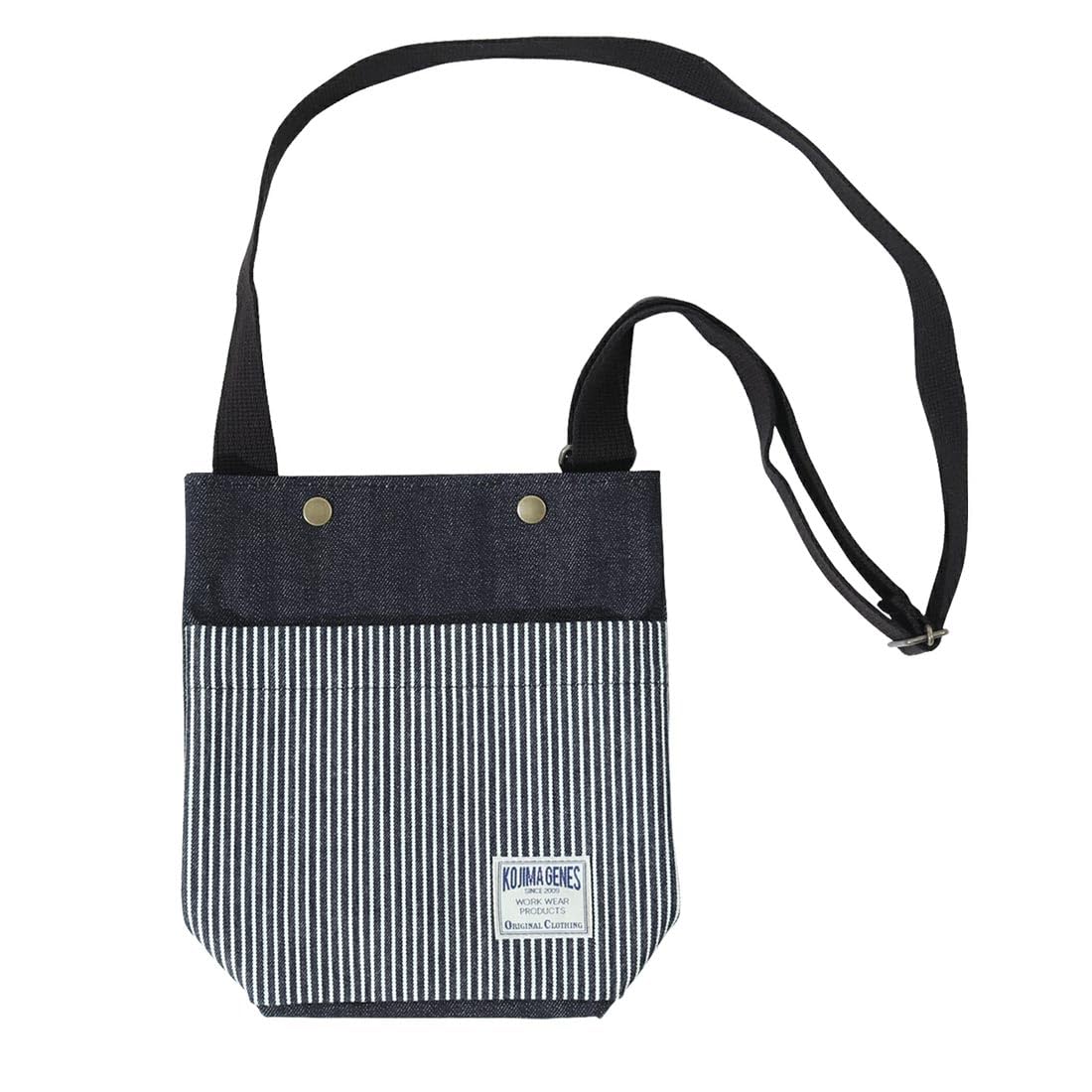 

Kojima Jeans Denim & Hickory Shoulder Bag, Men s, One Wash, RNB-9076, indigo hickory, free size
