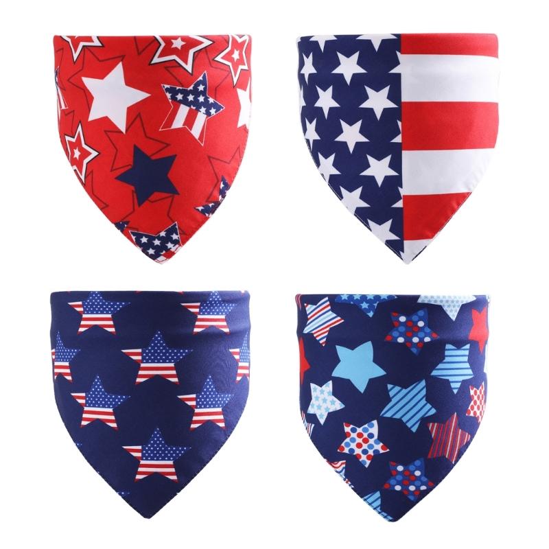 Dog Cats Neckerchief Collar Scarf Saliva Towel Pet Julycostume Accessories Dog Bandanas Soft Triangular Bibs
