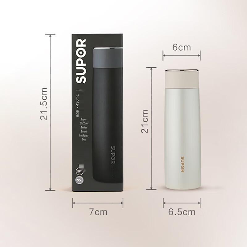 SUPOR 316L Stainless Steel Smart Temperature Display Insulated Mug