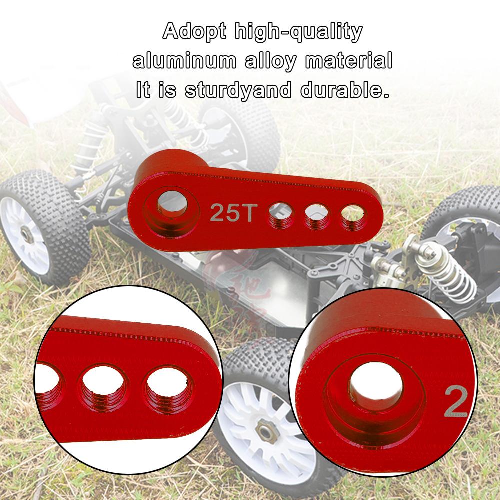 Aluminum Alloy 25T Steering Servo Horn Arm Suitable for RC 1:8:10 Model Car (Blue ( 86NB))