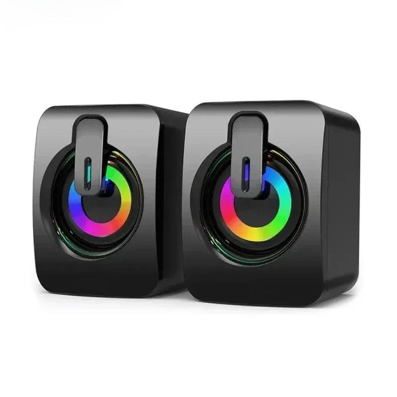 35mm AUX Computer Speaker Stereo Sound With Microphone For PC Macbook Desktop Notebook Home Office Loudspeaker Audio System