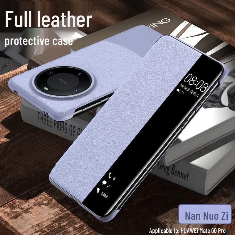 Huawei Mate60 Pro Ultra-Thin Leather Smart Window Phone Case