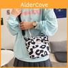 Oxford Cloth Pink Cow Print Small Shoulder Bag With Zipper Closure For Casual Daily Use