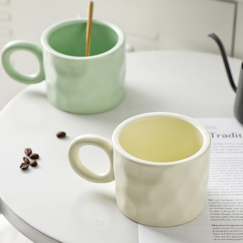 Nordic Ceramic Cup High Value Creative Coffee Cup Breakfast Cup Water Cup Gift Cup Couple Cup Mug
