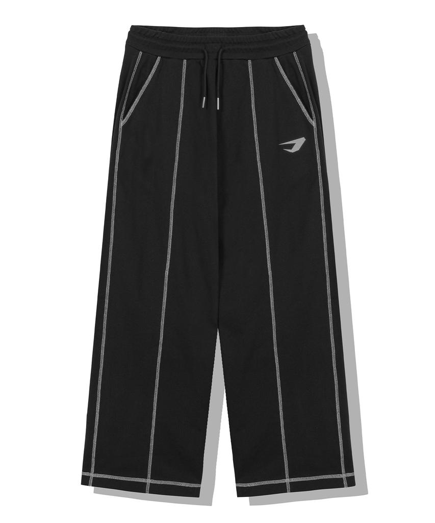 DRIX Overlock Stitch Sweat Wide Pants_Black