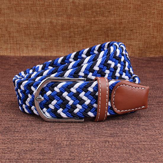 Fashion Woven Braided Fabric Comfort Stretch Casual Dress Belt for Men Women