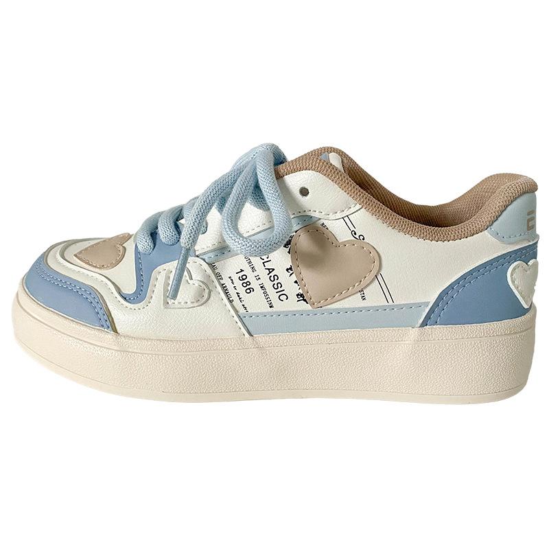 

BE-6830 латексная стелька/любовь толстая подошва нишевый дизайн маленькие белые туфли женская обувь 2025 весна новая обувь на платформе 35