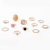 Fashion Women's 12 Piece Ring Set - Ladies Ring  Metal Ring Glossy Ring  Metal Ring Holiday Gift