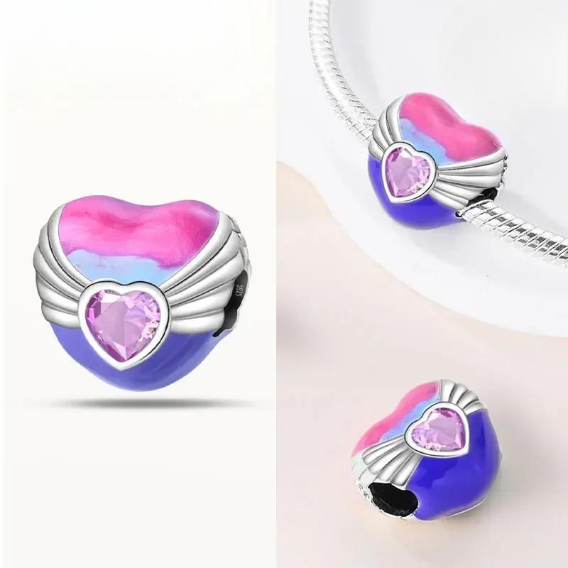 Copper Our Lady Charm Bead The Virgin Mary Dangle Fit Original Bracelet Pendants Jewelry Marking Fine Gift For Women