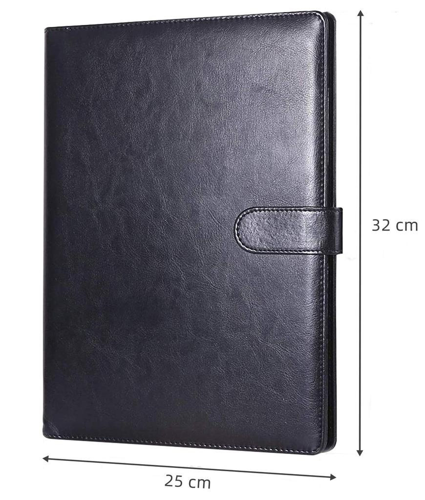 Clipboard Folder PU Conference Pad Clip File Binder A4 Desk Pad Signature Folder A4 Document Folder Contract Signing Only Office Supplies (Black)