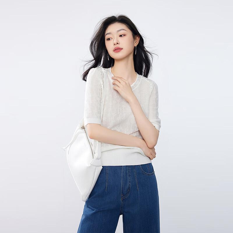 JOY SPEAKER Women's Round Neck Knit T-Shirt