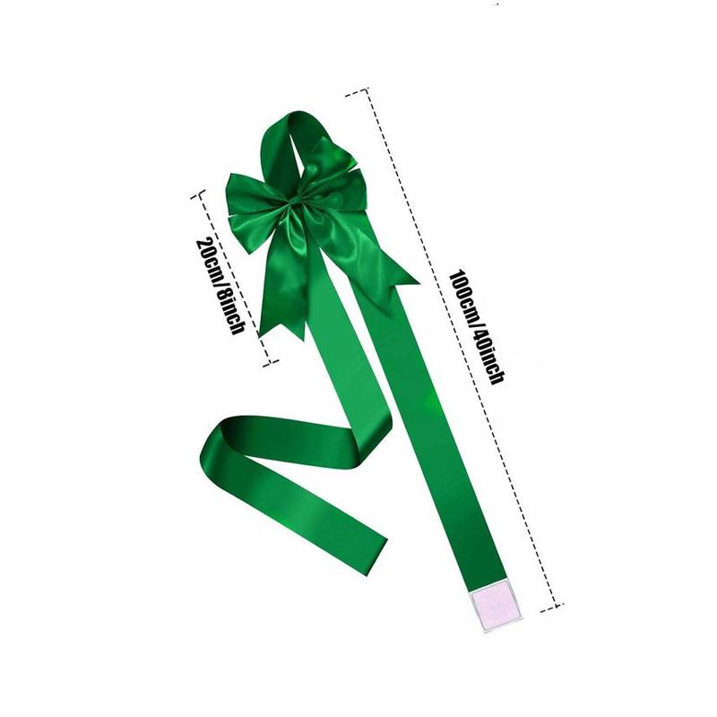 

New Christmas Front Door Hanging Bow 40x30cm Red Bow Wedding Door Decoration Traditional New Made Year Ready 2025 Bow as show