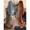Printed round Neck Neck Casual Loose Top Print round Neck Top Women