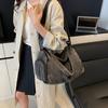 Schoolbag Fashion Denim One Shoulder Crossbody Handbag Large Capacity Korean Version Ins Casual Casual Trend Commuter Multi-compartment