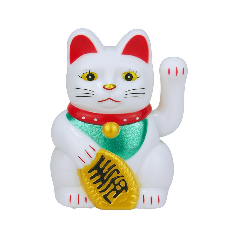 1/2PCS Lucky Cat Decoration Mini Solar Automatic Waving Fortune Figurine Cat Car Decoration Statue Home Desktop Auto Interior