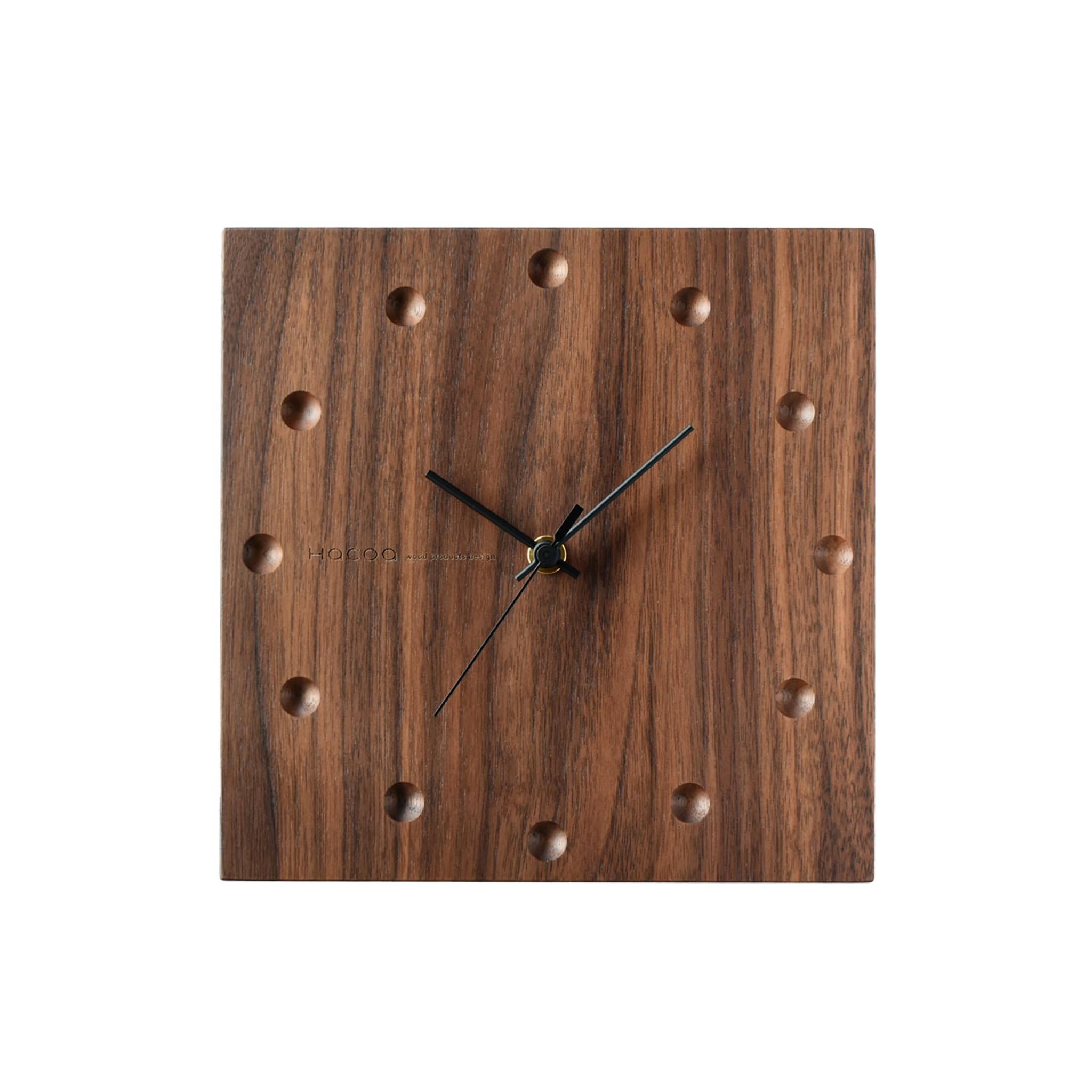 Hacoa Wall Clock Walnut Square-W H151-W