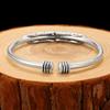 ANENJERY Chinese Totem Cuff Bracelets Bangles For Men Women Handmade Thai Silver Jewelry Wholesale