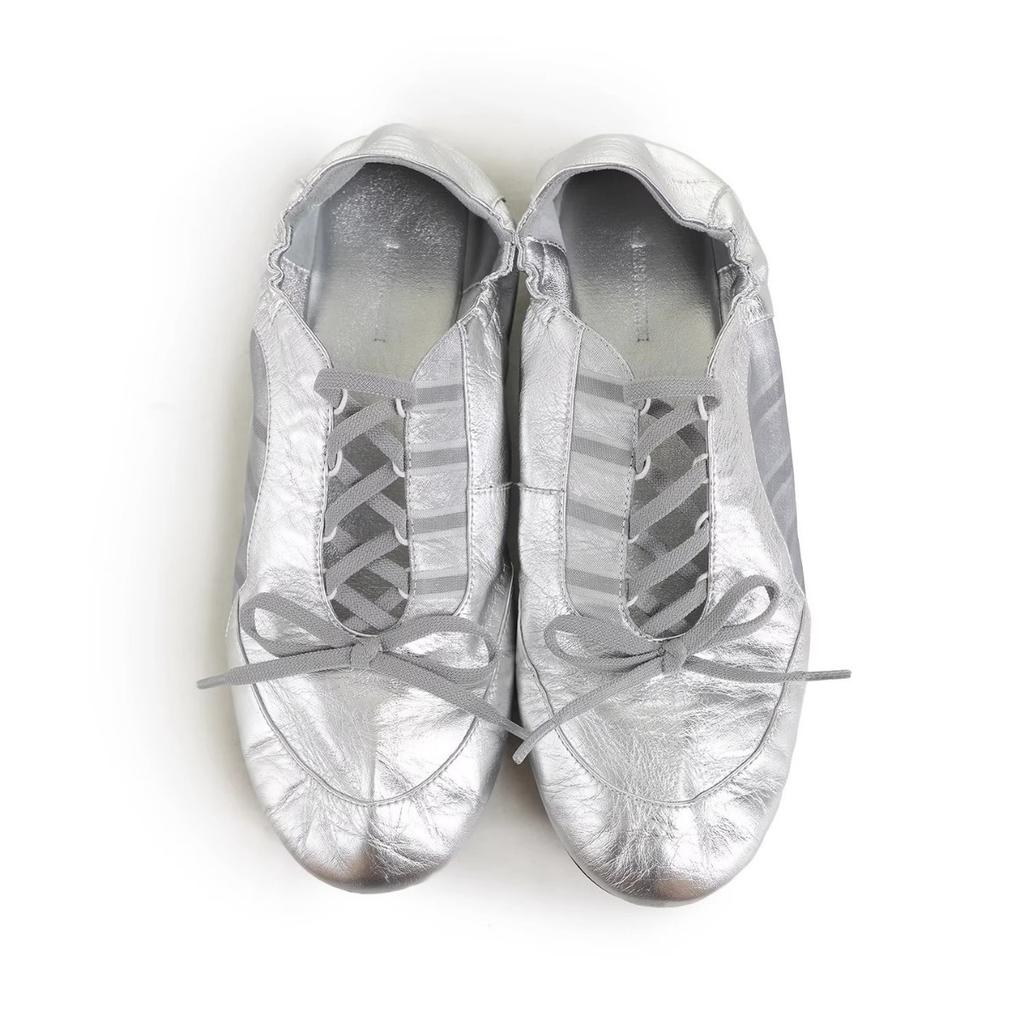 Niche design ballet comfortable training shoes 2025 summer bow flat bottom splicing lace casual single shoes women