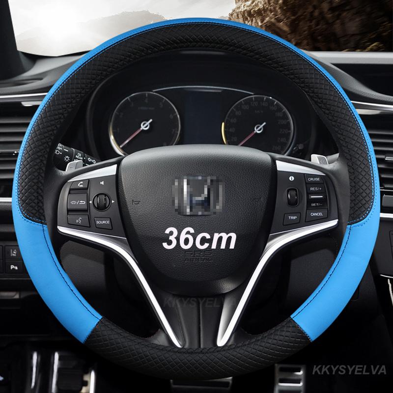 36cm Car Steering Wheel Cover Size S PU Leather for Honda Civic Ciimo Jade SUZUKI Alto LINGYANG NISSAN Juke Toyota Aqua Prius