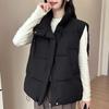 Fashion Winter Warm Sleeveless Vest Woman Outerwears Stand Collar Casual Thick Women's Jackets