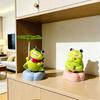 Car Ornaments Cute Rotating Frog Resin Dashboard Figurine Stress Relief Decoration with Strong Sticky Base Funny Accessory for Car Auto Motorcycle