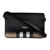Classic Striped Leather And Canvas Shoulder Bag Women Shoulder Bag Navy-Blue 81072691