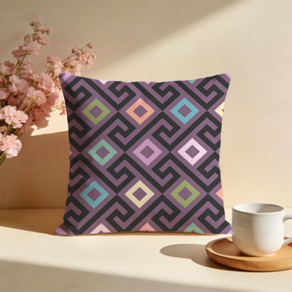 Flowing Meander Pattern Cushion Cover Soft Pillow Cases for Home Bedroom Living Room Sofa