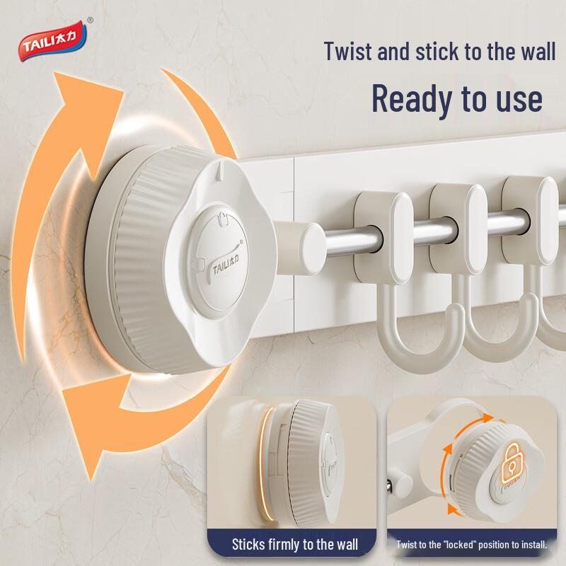 Taile No-Drill Wall-Mounted 6-Hook Clothes Hanger