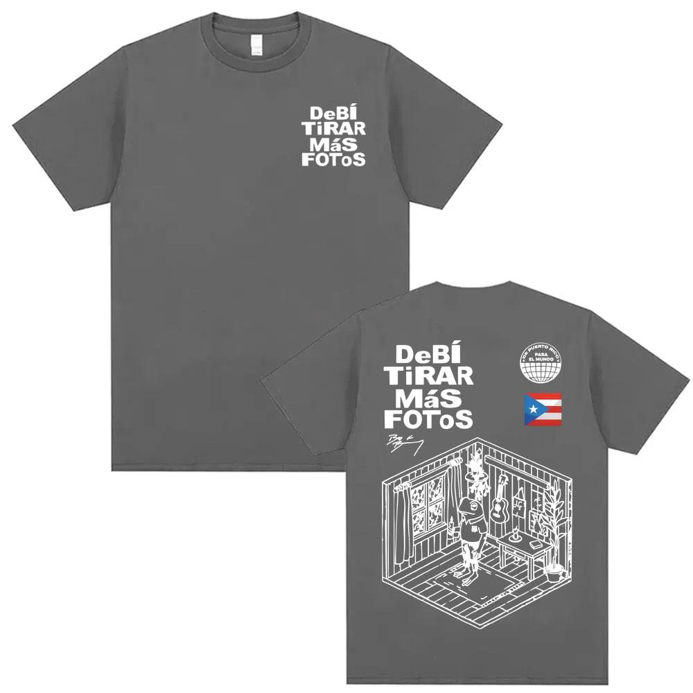 Bad Bunny Debi Tirar Mas Fotos DTMF Album Tshirts Unisex Harajuku Summer Oversized T Shirt Men 100 Cotton High Quality Tshirt