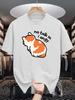 Unisex Short Sleeve T Shirt No Talk Me I Angy Grumpy Cat Graphic Tees Loose Fit Casual Unisexs Top For Cat Lover Daily Street Wear