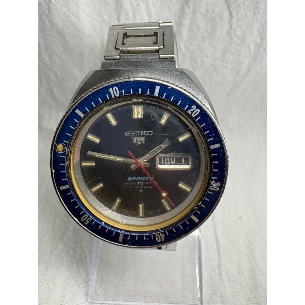 Used SEIKO 5 SPORTS 21 jewel automatic men's watch working item