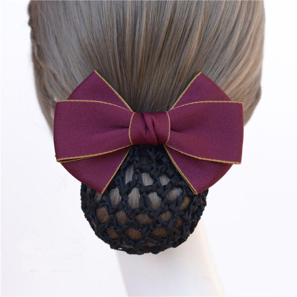 Headwear Bowknot Spring Clip Ribbon Hair Net Cover Sweet Nurse Hair Clip Nurse