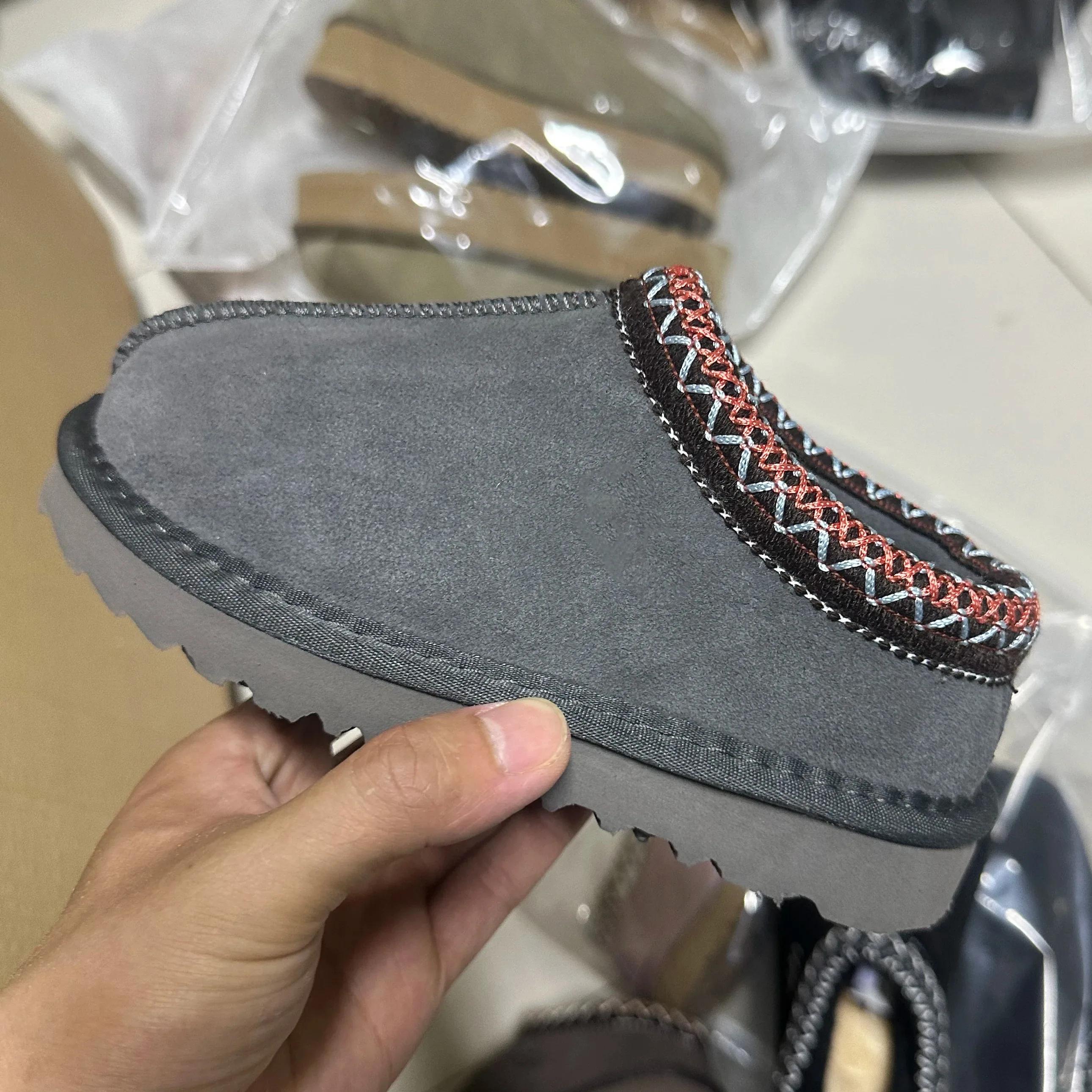 Klassieke Winter Kinderen Peuters Sneeuwschoenen Nieuw Ontwerp Meisjes Jongens Echt Koeienleer Buiten Bont Schoenen Baby Ultra Mini Warme Pantoffels 34