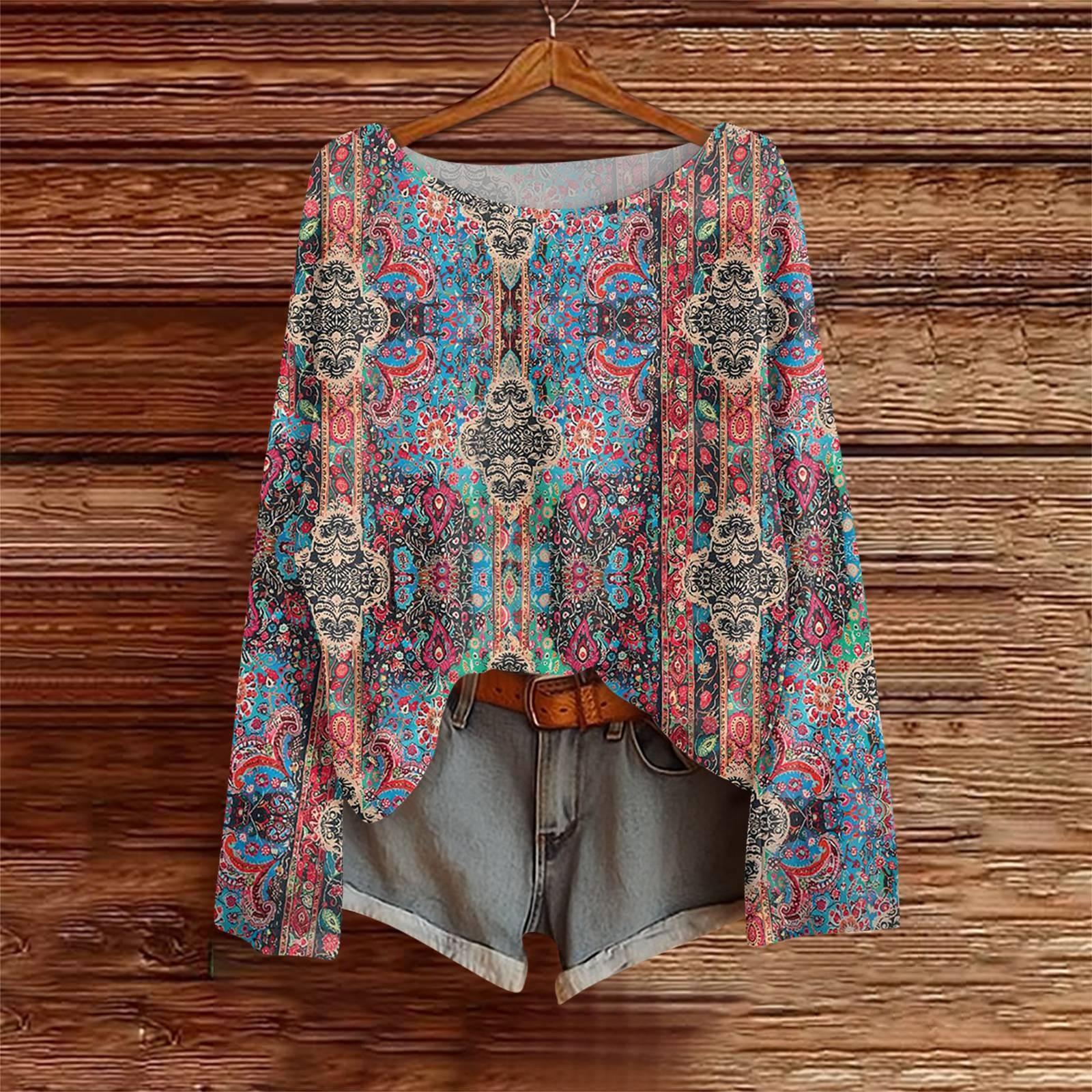 

Рубашки с длинным рукавом для женщин, футболки с принтом, блузки, повседневные базовые топы больших размеров, пуловеры XL красный