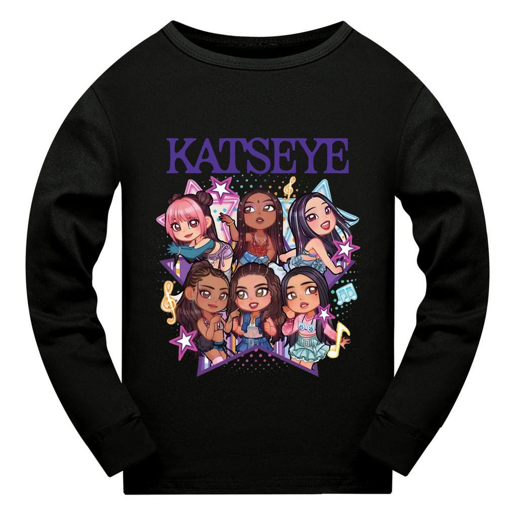 5301 Kids Girls KATSEYE Print Home Long Sleeves T-Shirt