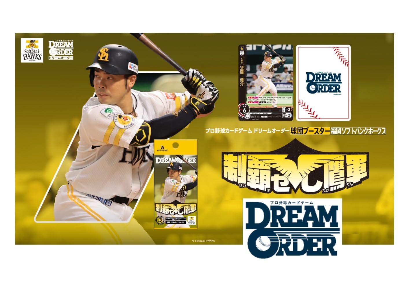 Professional Baseball Card Game DREAM ORDER Team Booster Fukuoka SoftBank Hawks Conquering Hawks Army BOX Sealed