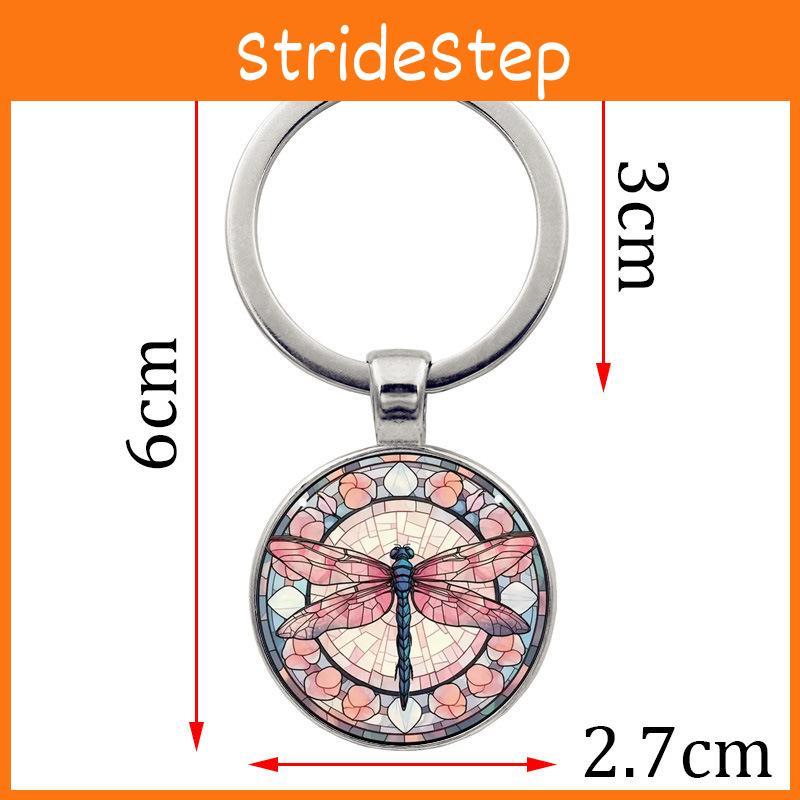 Stylish Dragonfly Pattern Keyring Creative Accessory For Men Available In Silver And Finishes Bronze