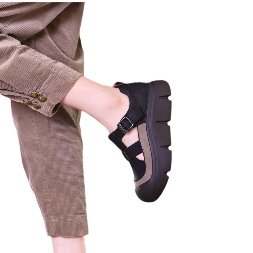 Sandals Women's New Summer Toe Sandals with Soft Sole Comfortable and Non Slip, Perforated Breathable Thick Soled Casual Sandals