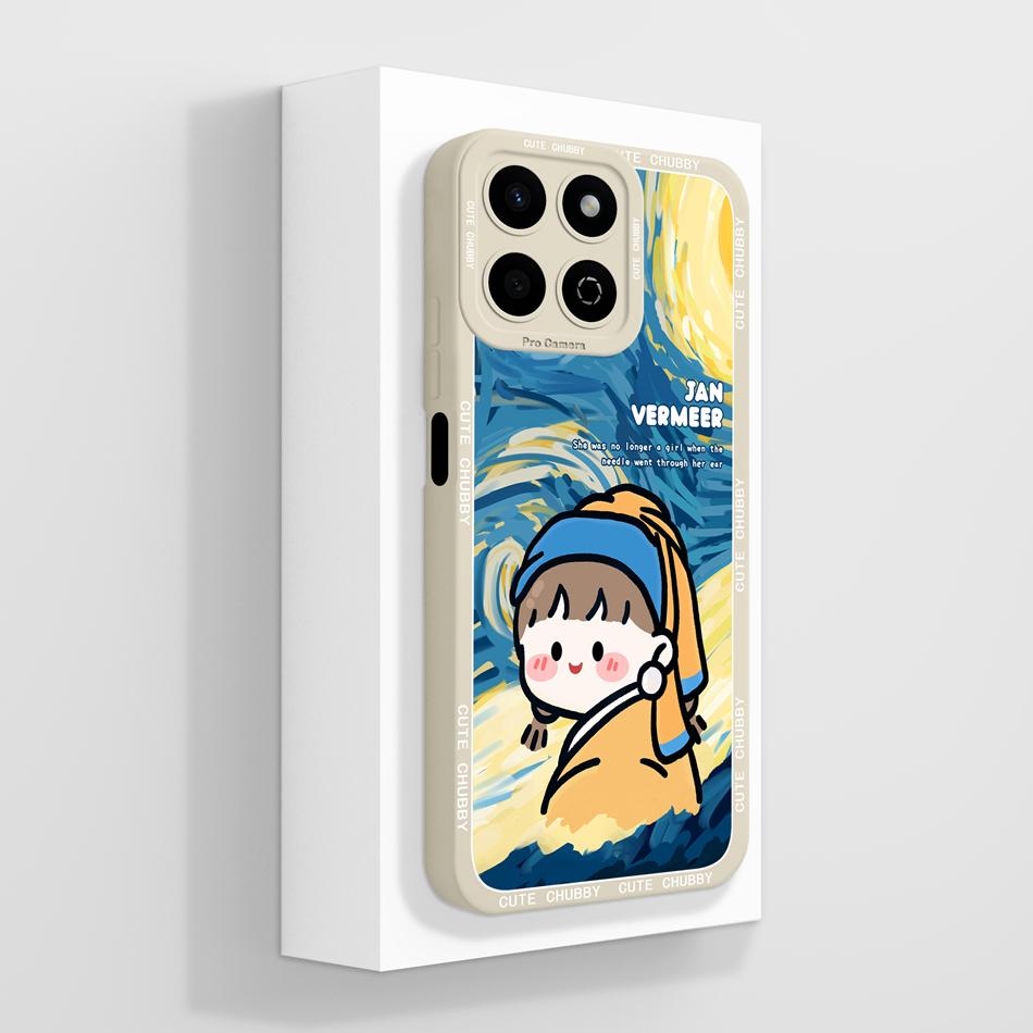 For Honor 200 Smart 5G Case Cute Panda Camera Protection Back Cover For Honor 200Smart Soft Liquid Silicone Phone Protectors