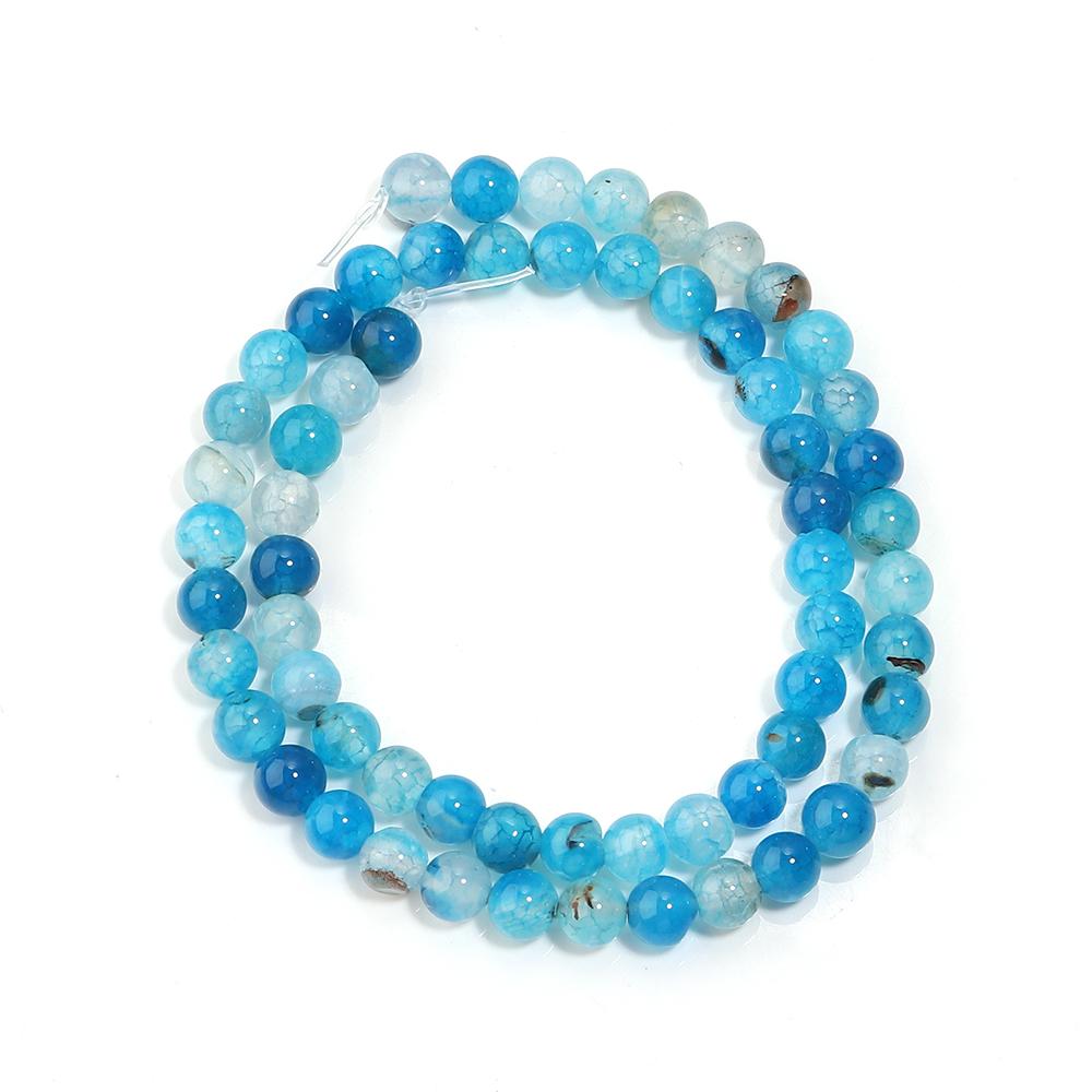 Natural Stone Beads Dragon Pattern Agate Round Loose Spacer Beads For Jewelry Making DIY Bracelets Necklace Accessories 6 8 10mm