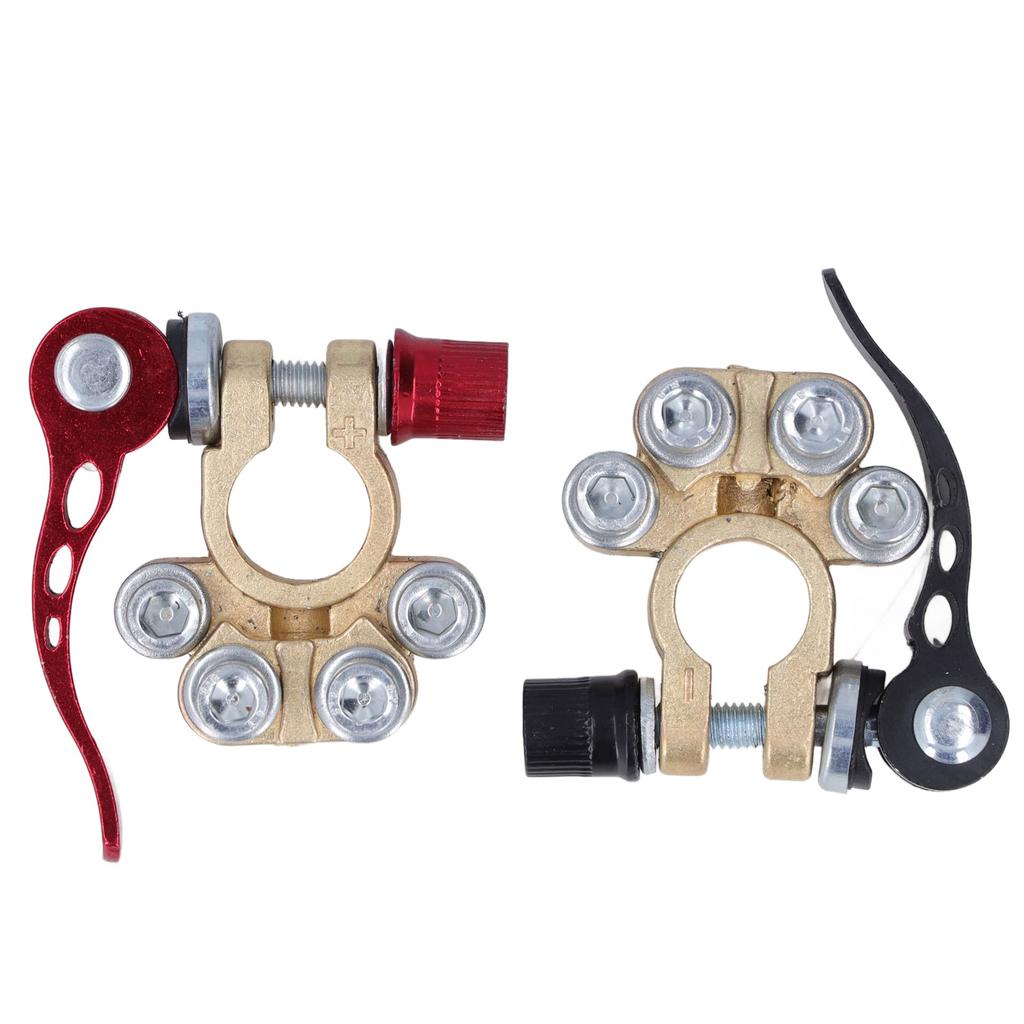 2Pcs Car Battery Terminal Connector Kit Clamp Replacement Adjust Disconnect Quick Release Tool