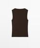 Masimodutti V-Neck Sleeveless T-Shirt