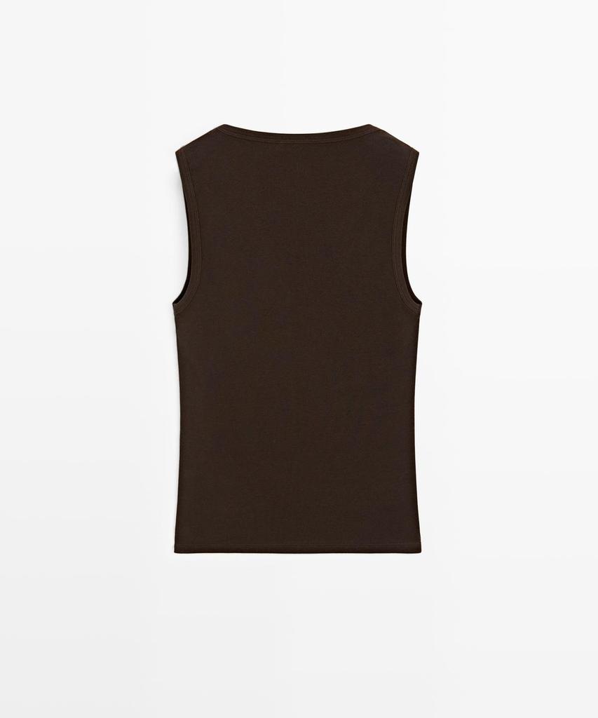Masimodutti V-Neck Sleeveless T-Shirt